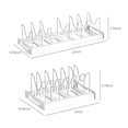 thumbnail image 3 of Kcavykas Maison, Cuisine, Rangement de Réfrigérateur, Organiseur de Support de Casseroles Extensible Organiseur de Casseroles pour Armoire Couvercle de Casserole avec Compartiment Ajustable pour Armoire de Cuisine Batterie de Cuisine Cuisson Grille à Frire, 3 of 8