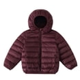 thumbnail image 1 of Tranfacy Manteau Matelassé à Capuchon Compressible pour Enfants de 2 à 14 Ans, Léger, avec Poche Zippée et Sac de Rangement, 1 of 6