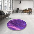 thumbnail image 4 of Ahgly Tapis Rectangulaire Lavable en Machine Intérieur Transitionnel Violet Vif, 5 Pieds x 7 Pieds, 4 of 7
