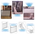 thumbnail image 3 of Dog Safety Gate Pet Mesh Fence Portable Folding Baby Safety Gate Install Anywhere 180*72CM, 3 of 7