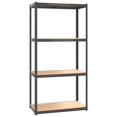 thumbnail image 3 of vidaXL 4-Layer Shelves 5 pcs Anthracite Steel&Engineered Wood, 3 of 5