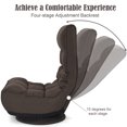 thumbnail image 4 of Patiojoy 360 Degree Swivel Sofa 4-Position Adjustable Recliner Chair Brown, 4 of 5