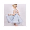 thumbnail image 4 of Robe Fille Bleue Grise à Volants Croisés Dos Nu 8 Ans, 4 of 7