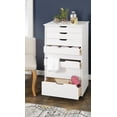 thumbnail image 2 of Craydon Eight-Drawer Rolling Storage Cart, Whitewash, 2 of 8