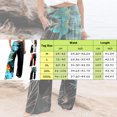 thumbnail image 3 of Pantalon Grand à Taille Élastique Mode Décontractée pour Femmes, Pantalon à Fleurs Colorées Imprimées avec Poches, Pantalon en Lin pour Femmes, Pantalon Habillé Décontracté pour Femmes, Pantalon Extensible Décontracté pour Femmes Grande Taille, 3 of 4
