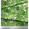 thumbnail image 2 of Soimoi Green polyester Crepe Fabric Tropical Leaves Decor Fabric Printed Yard 42 Inch Wide, 2 of 5
