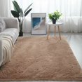 thumbnail image 2 of Microfiber Mat Machine Washable Rugs For Parlor Bedroom Fluffy Shaggy Bedside Floor Dorm Grey Area Rug Soft Gray Fuzzy Non Slip Indoor Room Carpet For Family Kitchen Aesthetic, 2 of 8