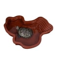 thumbnail image 2 of Plastic Reptile Turtle Water Bath Dish Built In Ramp Gecko Amphibian Feeding Pool, 2 of 4