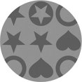 thumbnail image 1 of Ahgly Tapis Rond Lavable en Machine Intérieur Transitionnel Gris Cendré, 6 Pieds Rond, 1 of 7