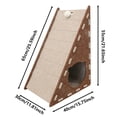 thumbnail image 3 of Hearth & Gear Cat Scratcher Triangular Vertical Integrated Scratching Board With Cat Bed Wear Non Shedding Scratching Pad Against The Wall Cat Climbing Mat For Cats Kids Arts And Crafts Ages 2-5 Boys, 3 of 7