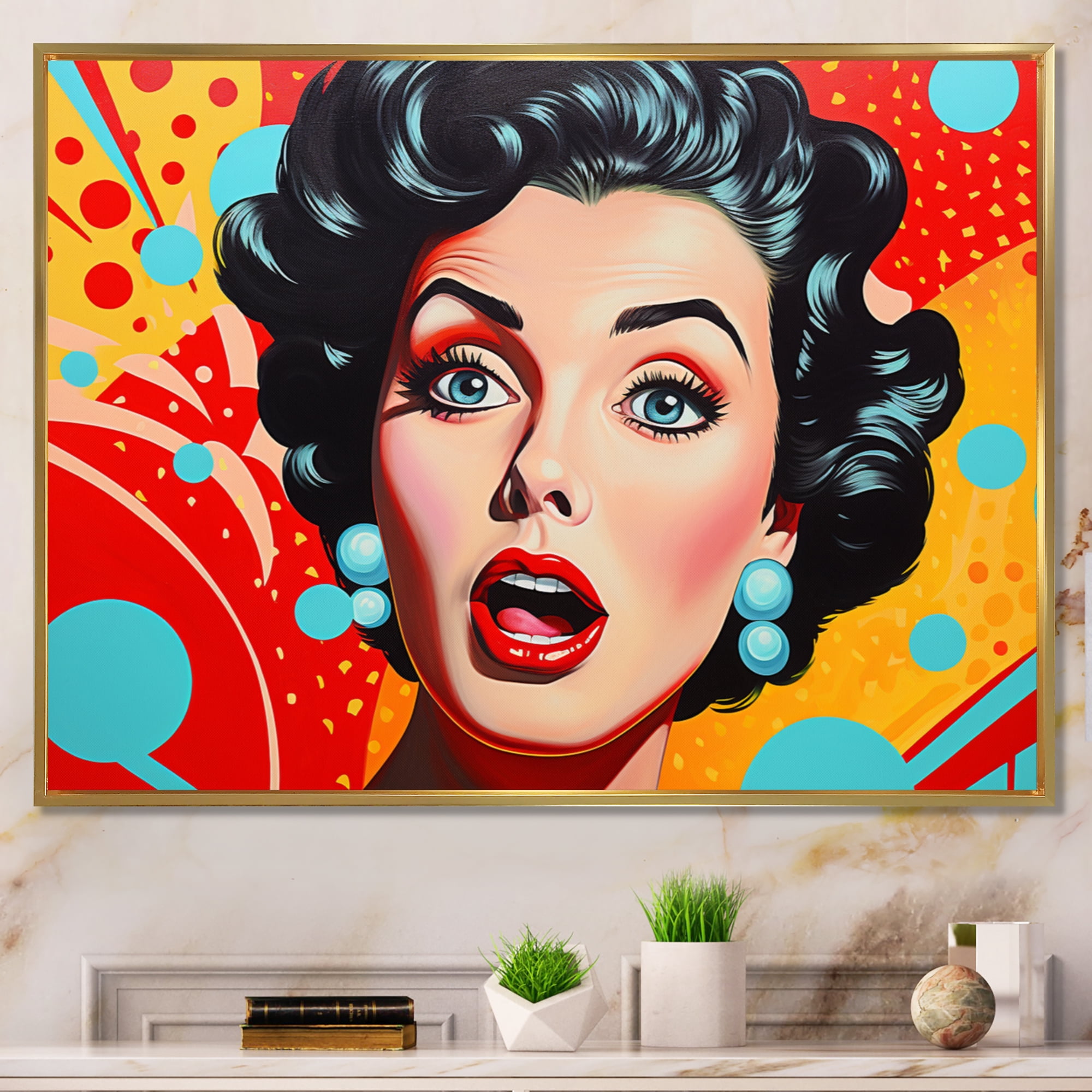 Designart Pop Art Oversized Wall art decor, Pop Art Wall Art