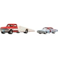 thumbnail image 1 of Hot Wheels Team Transport Truck & Race Car, Chevy Square Body Ramp Truck, 1 of 6