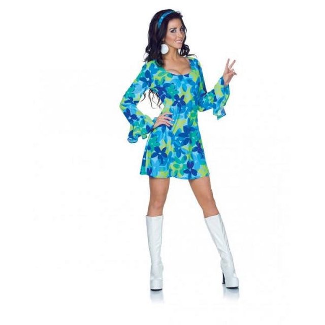 Robe GoGo Fleur Sauvage Années 60 Costumes pour Femmes