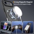 thumbnail image 3 of Asuwish Phone Case for iPhone 17 Air 6.5 inch Tempered Glass Screen Protector Magnetic Folding Stand Frosted Translucent Rugged Shockproof Protective Cell Cover i Phone17 i17 17Air Women Men Black, 3 of 7