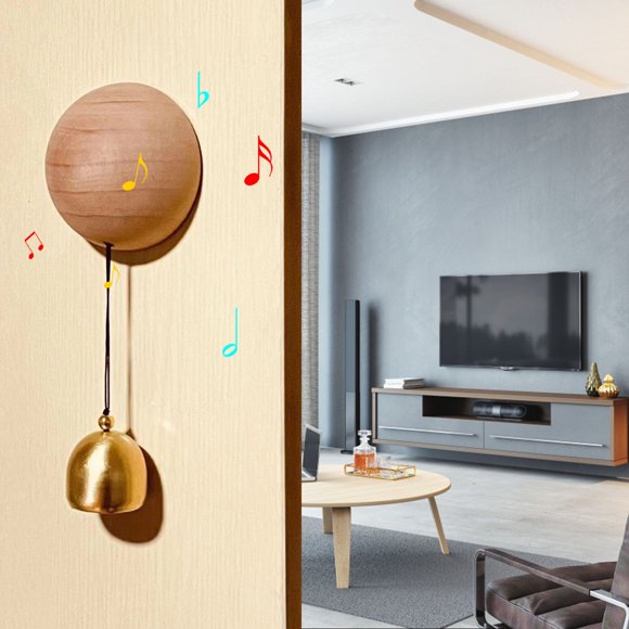 Dvumao Kitchen Accessories, Brass Solid Wood Doorbell Brass Material Magnetic Absorber Car Gift Decoration Pendant Refrigerator Accessories Handicrafts