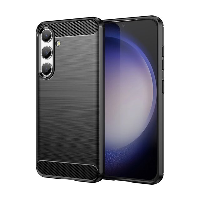 PANDACO Black Brushed Metal Case for Samsung Galaxy S24