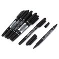thumbnail image 1 of Unique Bargains 10pcs Double Marker Black Ink Waterproof Marking Pen for  Officers, 1 of 5