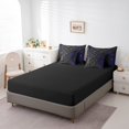 thumbnail image 4 of YST 7 Piece Geometry Bed in a Bag, King Size, 100% Polyester, Blue Purple Square Pattern, 4 of 5