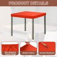 thumbnail image 3 of 2Pack Picnic Table Cloth, 34"x34" Square Elastic Fitted Tablecloths, Orange, 3 of 6