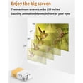 thumbnail image 4 of yeacher YG300 Portable Mini Projector for Home & Outdoor, HD Wall Projection, Blue-White, 400-600 Lumens, 1920x1080 Resolution, LED Light Source, 24-60 Inch Screen, 2W Speaker, 12V/5V Power Supply, 4 of 7
