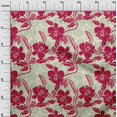 thumbnail image 3 of oneOone Viscose Chiffon Red Fabric Asian Floral Craft Projects Decor Fabric Printed By The Yard 42 Inch Wide, 3 of 4