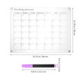 thumbnail image 4 of OULII 2 Pcs Tableau Mémo Transparent pour Réfrigérateur en Acrylique Planification Hebdomadaire Calendrier Effaçable à Sec Usage Domestique, 4 of 7