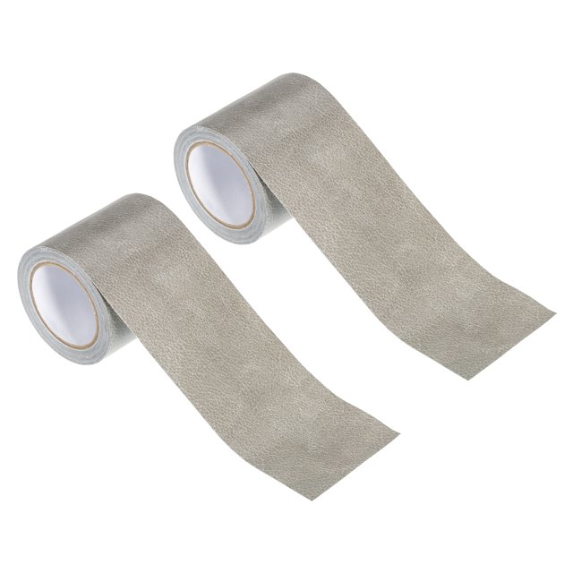 Unique Bargains Ruban de Réparation pour Cuir 2,2 Pieds X 30 Pieds, Patch Texturé Réaliste en Cuir Autocollant, Gris