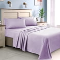 thumbnail image 5 of 700 Thread Count 100% Egyptian Cotton 4-Piece Bed Sheet Set (1 Flat, 1 Fitted Sheet, 2 Pillow Covers) 15 Inches Deep Pocket Size Solid Pattern, 5 of 5