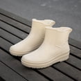 thumbnail image 5 of Kcodviy Slip Women's Rain Shoes Womens Designer Booties Korean Version Solid Color Winter Boots for Men Short Tube Women's Water Boot Winter for Men Shoes, 5 of 5