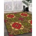 thumbnail image 3 of Ahgly Company Tapis d'Intérieur Lavable en Machine Carré Transitionnel Brun Doré Foncé, 4 Pieds Carré, 3 of 7