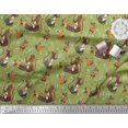 thumbnail image 3 of Soimoi Polyester Crepe Fabric Musical Instruments,Monkey & Rat Cartoon Print Fabric by The Yard 52 Inch Wide, 3 of 3