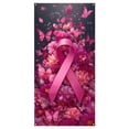 thumbnail image 3 of Feltree Ruban Rose pour la Sensibilisation au Cancer du Sein 35x71 Pouces, Bannière Décorative Réutilisable pour Fond de Mur de Porte, Polyester Léger, 3 of 7