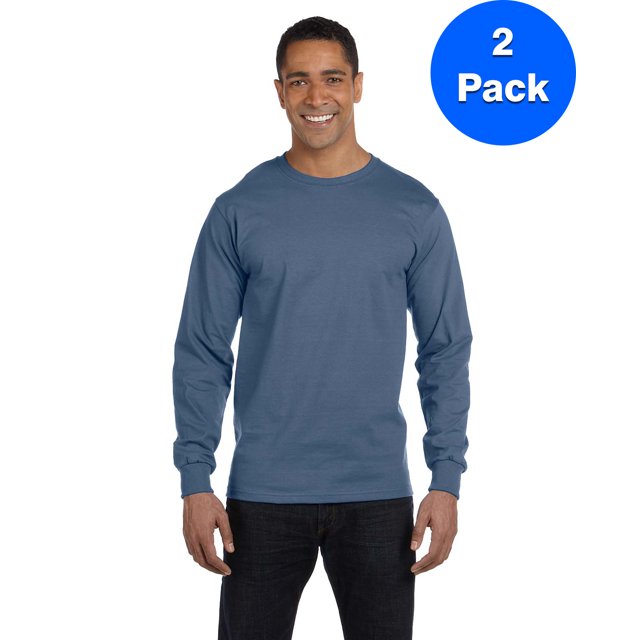 Hanes T-Shirt à Manches Longues pour Hommes Beefy-T - 5186 (Lot de 2)