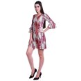 thumbnail image 3 of Moomaya Robe Courte Imprimée pour Femmes, Manches Évasées, Coupe Droite, Robes pour Femmes, Vêtements d'Été Décontractés, 3 of 6