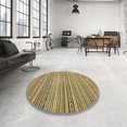 thumbnail image 3 of Ahgly Company Tapis d'Intérieur Ronds Abstraits Brun Rougeâtre, Tapis de Zone Abstraits, 5 Pieds Rond, 3 of 6