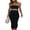 Black, variant on Gupgi Women Strapless Knitted Dress Summer Off Shoulder Striped Cutout Midi Bodycon Dresses