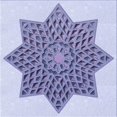 thumbnail image 1 of Ahgly Company Tapis d'Intérieur Lavable en Machine Carré Transitionnel Violet Pervenche, 6 Pieds Carré, 1 of 7