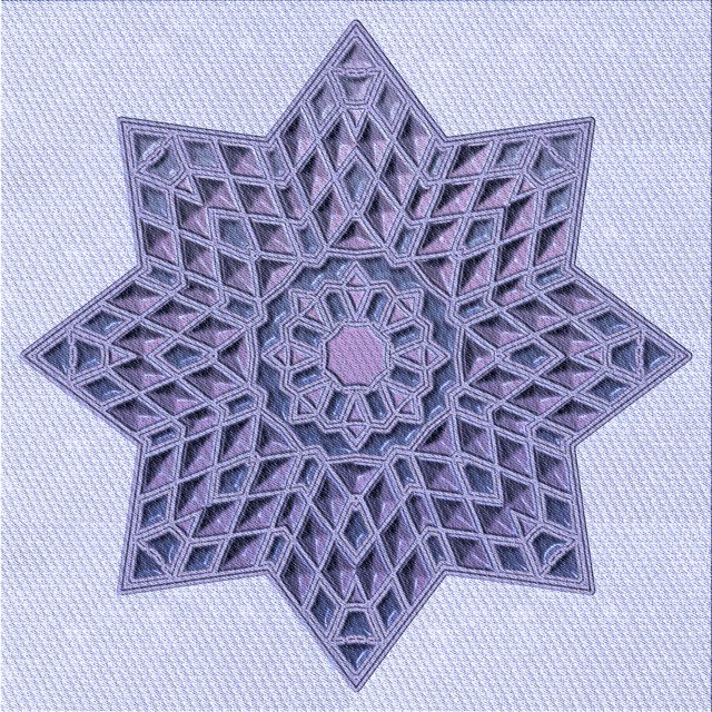 Ahgly Company Tapis d'Intérieur Lavable en Machine Carré Transitionnel Violet Pervenche, 6 Pieds Carré