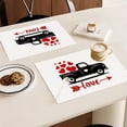 thumbnail image 3 of Danhjin Napperon Napperon Napperons de la Saint-Valentin Napperons Isolants Tapis de Tasse Tapis en Lin Tapis de Table Imprimés Napperons, 3 of 5