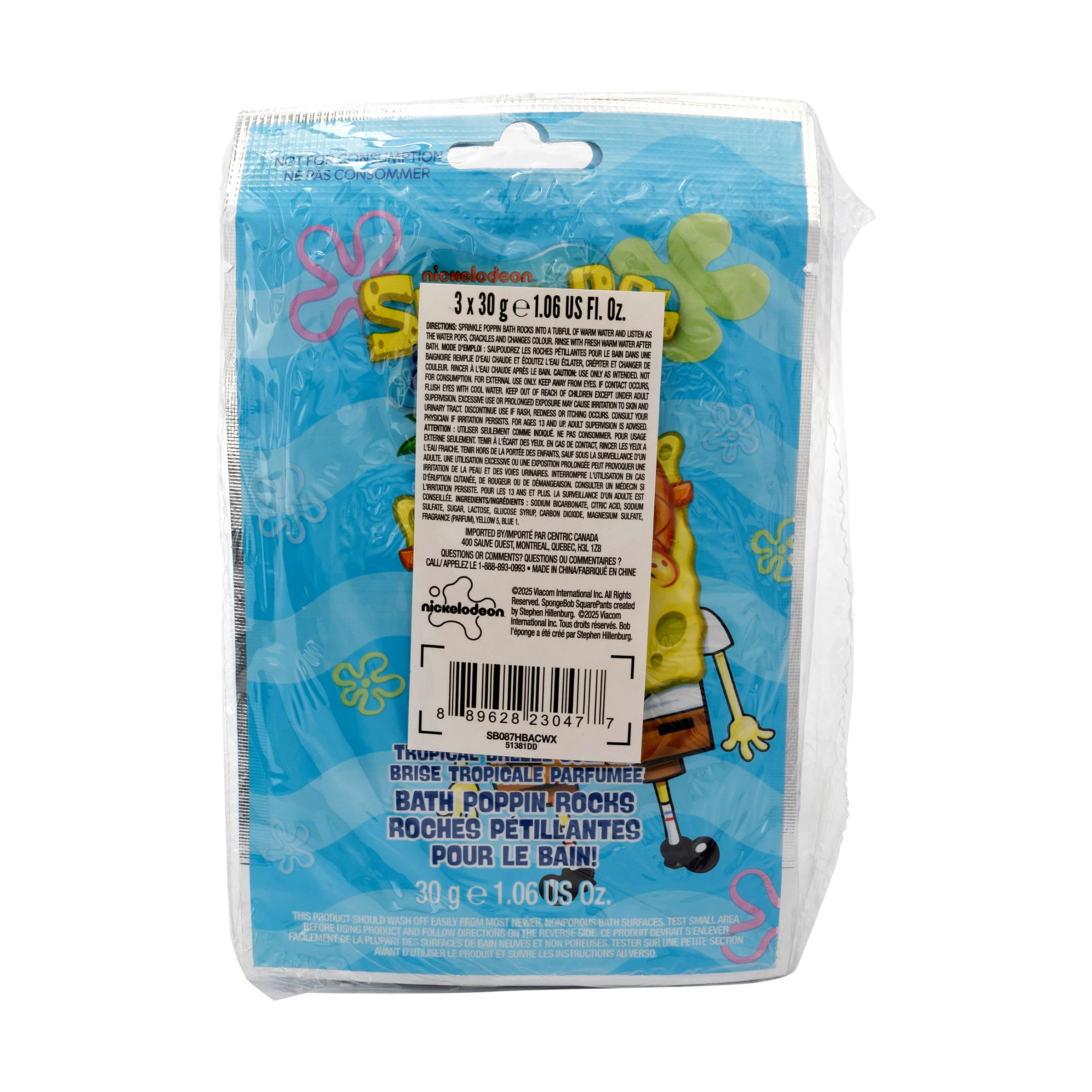 Roches Petillantes Pour Le Bain Spongebob