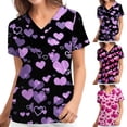 thumbnail image 4 of Qertyioot Blouse pour Femmes Uniforme Vêtements de Travail Manches Courtes Hauts avec, 4 of 5