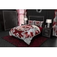 thumbnail image 2 of White Goth Bedding Set, Comforter or Duvet, Gothic Bed Cover, Bedroom Decor,, 2 of 7