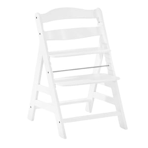 Hauck Alpha+ Grow le long du siège, Booster en bois réglable avec Bumper Bar, Beechwood, Blanc