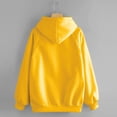 thumbnail image 4 of KIHOUT Spring Winter Womens Tops Fashion Casual Winter Solid Color Long Sleeve Button Pocket Hooded Sweatshirt, 4 of 6