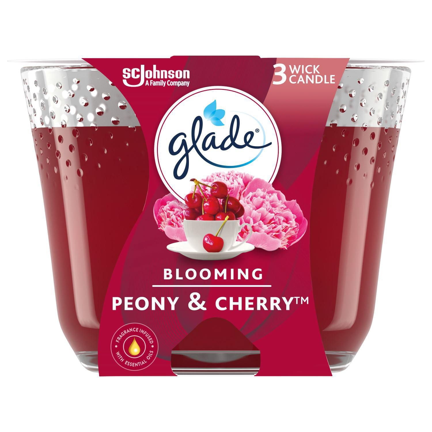 Glade Chandelle parfumée, Pivoine en Fleur et Cerise