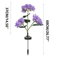 thumbnail image 3 of Wzzjkit Solar Powered Three Headed Embroidered Simulation Flower Lamp for Outdoor Courtyard Decoration Floor Lamp, 3 of 5