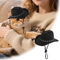 thumbnail image 1 of Chapeau de Cowboy pour Chats Jeu de Rôle Western Unique pour Usage Intérieur Extérieur Accessoires pour Animaux Carnaval Halloween Conception Sécuritaire pour Enfants, 1 of 4
