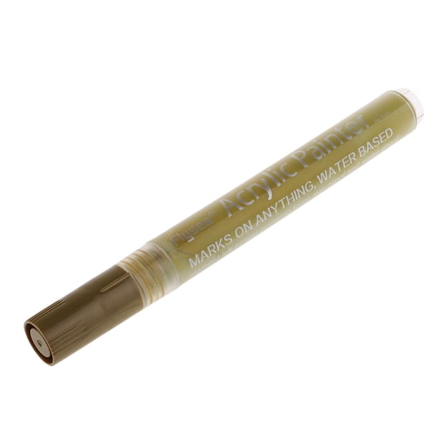veasfak Acrylic Paint Pens Write on Material, Stone, Ceramic, Glass, Wood And More, Used Golden
