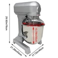 thumbnail image 2 of Commercial Food Mixer 30L Dough Mixer Dough Kneading Machine Three Adjustable Speeds 110V, 2 of 13