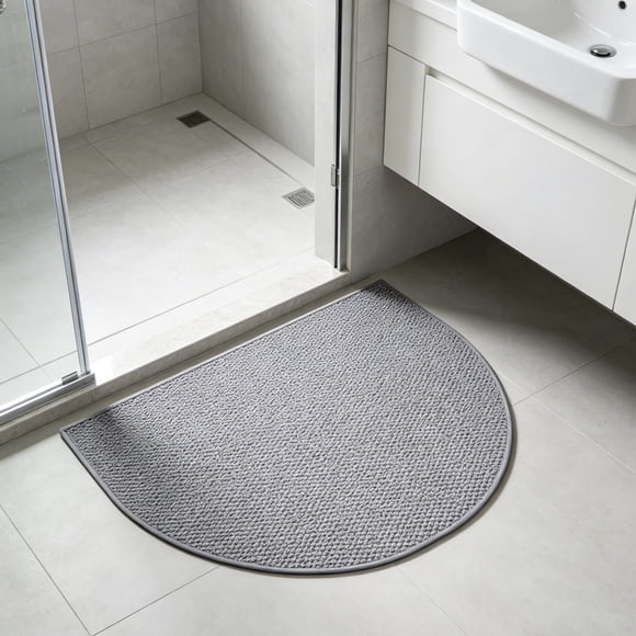 Half Round Door Mat for Entrance, Waterproof Rug, Anti-Slip TPR Backing, Faux Sisal Material, Indoor Outdoor Use, 60x90cm, Includes 1 Mat